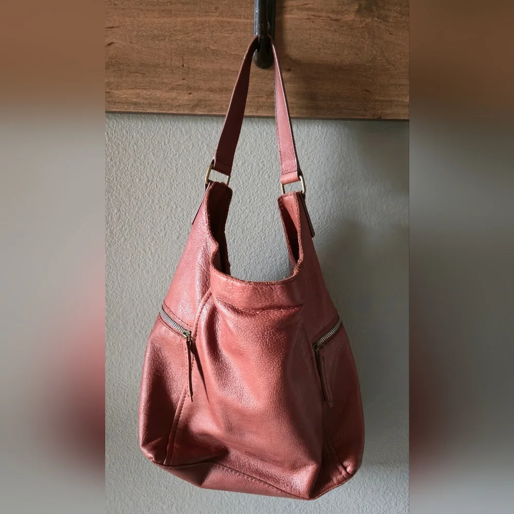 American Leather Brown Hobo Bag